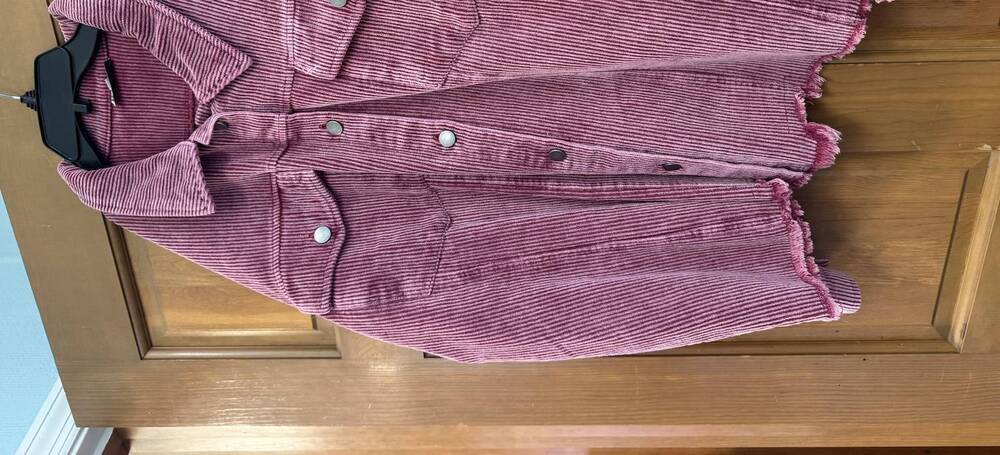 NEW KATYDID women's button down shacket in pink